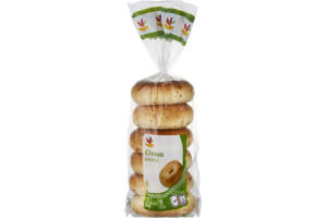 Ahold Onion Bagels - 6 CT