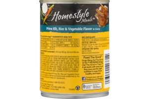 Pedigree Food For Dogs Homestyle Meals Prime Rib, Rice & Vegetable Flavor In Gravy