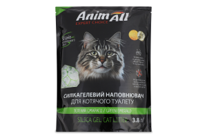 Наполнитель для кошачьего туалета силикагелевый Зеленый изумруд AnimАll 3.8л