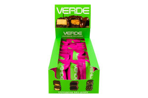 Цукерка з мармеладом зі смаком вишні та марципаном покрита чорним шоколадом з підсолоджувачами Verde м/у 17г