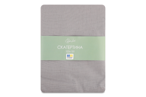 Скатертина Паста сіра напівпанама 120*150см Homeline