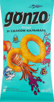 Кільця кукурудзяні зі смаком кальмара Gonzo м/у 150г