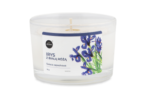 Свічка Aroma Home Ірис з білою трояндою ароматична