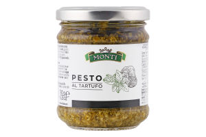 Соус песто со вкусом трюфелей пастеризованный Monti с/б 180г