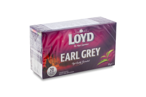 Чай чорний з ароматом бергамоту Earl Grey Loyd к/у 20х1.5г