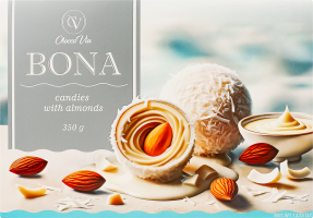 Цукерки з мигдалем Bona ChoccoVia к/у 350г