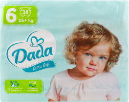 Підгузки Екстра Софт 6 16+кг 38шт ДаДа