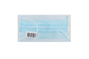 Маска медична тришарова на резинках 1шт +103