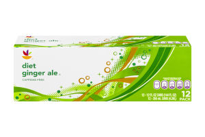 Ahold Diet Ginger Ale Caffeine Free Soda - 12 CT