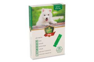 Краплі д/собак до 5кг протипаразитарні 3*0,5мл Еліт зоо