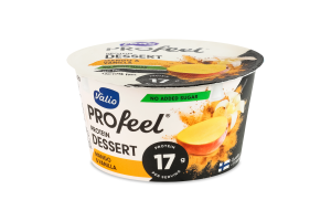 Сыр мягкий протеиновый без лактозы со вкусом манго и ванили Valio PROfeel ст 175г