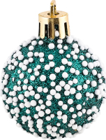 Прикраса ялинкова Куля Сніг 40мм 31311