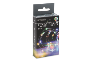 Гірлянда новорічна різнокольорова ЛЕД на батарейках 40ламп 2+0,1м AX9732020