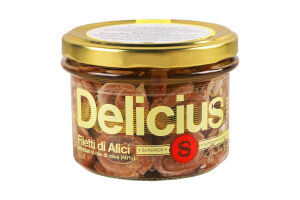 Анчоуси Delicius філе скручених в оливк олії