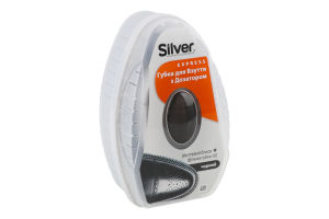 Губка-блиск для взуття з дозатором силікону чорна Express Silver 6мл