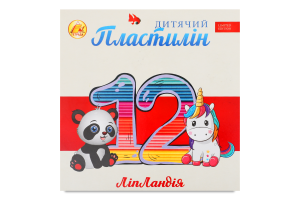 Пластилін Ліпландія/Пластіленд 12кольорів 300г Тетрада