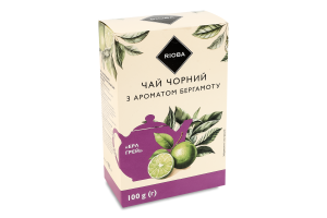 Чай чорний байховий з ароматом бергамоту Ерл Грей RIOBA к/у 100г