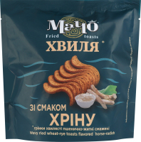 Гренки пшенично-ржаные волнистые жареные со вкусом хрена Мачо д/п 80г