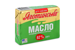 Масло солодковершкове 62% бутербродне Яготинське м/у 180г