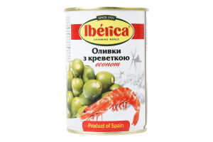 Оливки фаршированные креветкой Iberica ж/б 280г