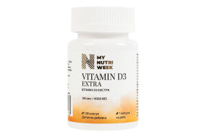Добавка дієтична капсули 4000МО Вітамін D3 Екстра My Nutri Week 120шт