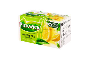 Чай зелений ароматизований з лемонграсом та цедрою лимона Pickwick к/у 20х2г