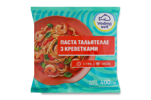 Паста замороженная с овощами, креветками и соусом Тальятелле Vodnyj svit м/у 400г