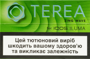 Изделие табакосодержащее для электрического нагревания с фильтром Terea Zing wave 20шт