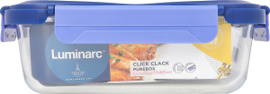 Ємність д/зберігання продуктів Pure Box Click Clack 1040мл скло прямокутна з кришкою Luminarc