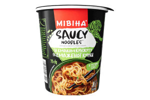 Вермишель быстрого приготовления в густом соусе острая со вкусом кунжута и жареной курицы Saucy noodles Мівіна ст 75г