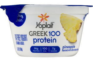 Yoplait Greek 100 Protein Fat Free Yogurt Pineapple