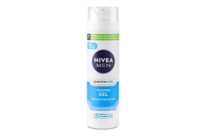 Гель для гоління охолоджуючий для чутливої шкіри Sensitive Cool Instant protection Nivea Men 200мл
