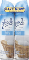 Glade Spray Clean Linen - 2 CT