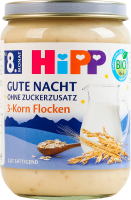 Каша молочная для детей от 8мес органическая 3 злака Спокойной ночи Hipp с/б 190г