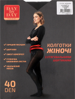 Колготи з утягувальними шортиками чорні 40ден р.2 Day by Day