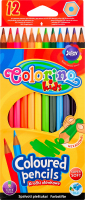 Олівці кольорові шестигранні 12кольорів Колоріно