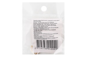 Сережки-гвіздки жовтий метал з камінцями в асортименті ZBYK250513236