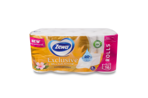 Бумага туалетная 4-х слойная Ultra soft almond Exclusive Zewa 16шт