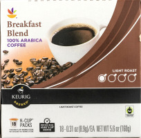 Ahold Breakfast Blend 100% Arabica Coffee Light Roast K-Cup Packs - 18 CT