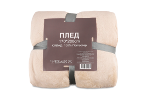 Плед мікрофібра однотонний 170х200см №YXT24031995 Ningbo Union Point Imp&Exp Co. Ltd 1шт в асорт