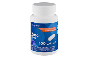 CareOne Zinc 50mg Caplets - 100 CT