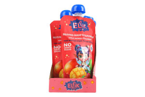Пюре для дітей від 6міс без цукру гомогенізоване стерилізоване Яблуко-манго-полуниця Elfik Magic д/п 200г