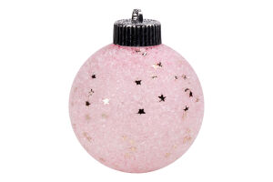 Прикраса ялинкова Куля рожева 8см 833965