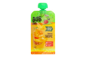 Пюре фруктовое пастеризованное Тропик Smoothie Bob Snail д/п 120г