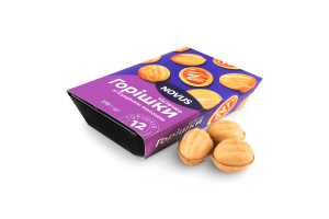 Тістечка Горішки згущ.молоко Novus 270г