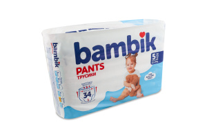 Трусики-підгузники для дітей 12-17кг 5 Pants Bambik 34шт