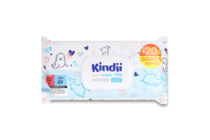 Серветки вологі Kindii Pure Water 99% дитячі +20%