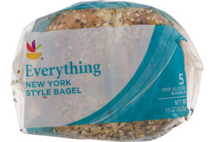 Ahold Everything New York Style Bagel - 5 CT