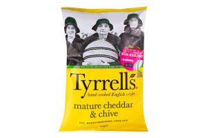 Чипси ТYRRELLS з сиром чеддер і цибулею