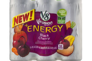 V8 V-Fusion + Energy Juice Black Cherry - 6 PK